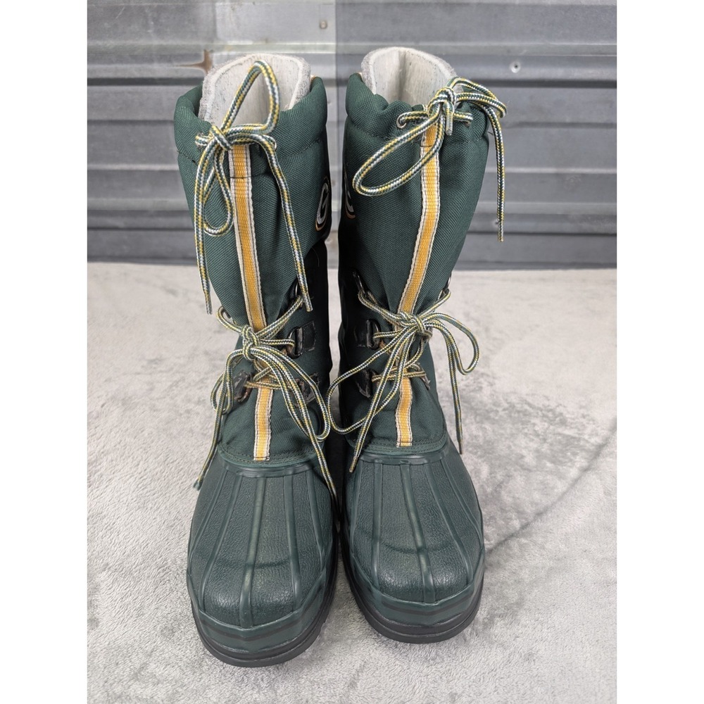 Vintage Green Bay Packers Winter Snow Boots Men Size 11 NFL Football Team Logo - Picture 4 of 10